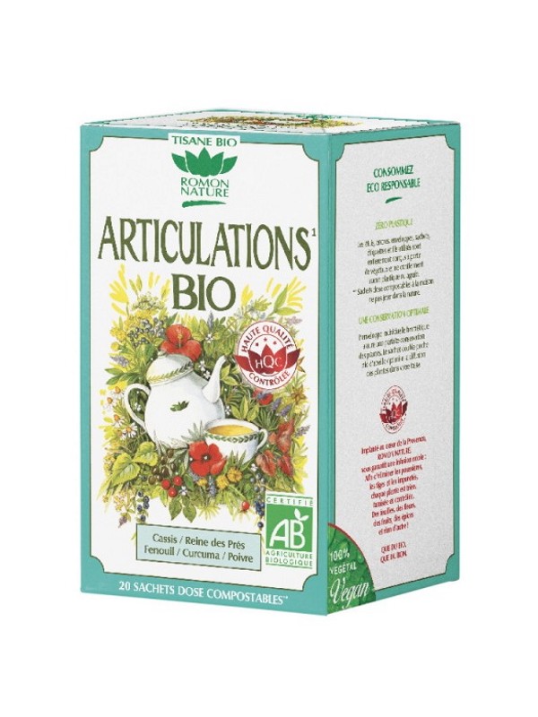 Tisane Articulations bio 20 sachets 36g Romon Nature Herboristerie de Paris