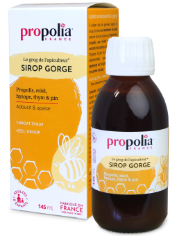 Sirop Gorge Propolis Miel Citron Flacon 145ml Propolia Herboristerie de Paris santé respiratoire