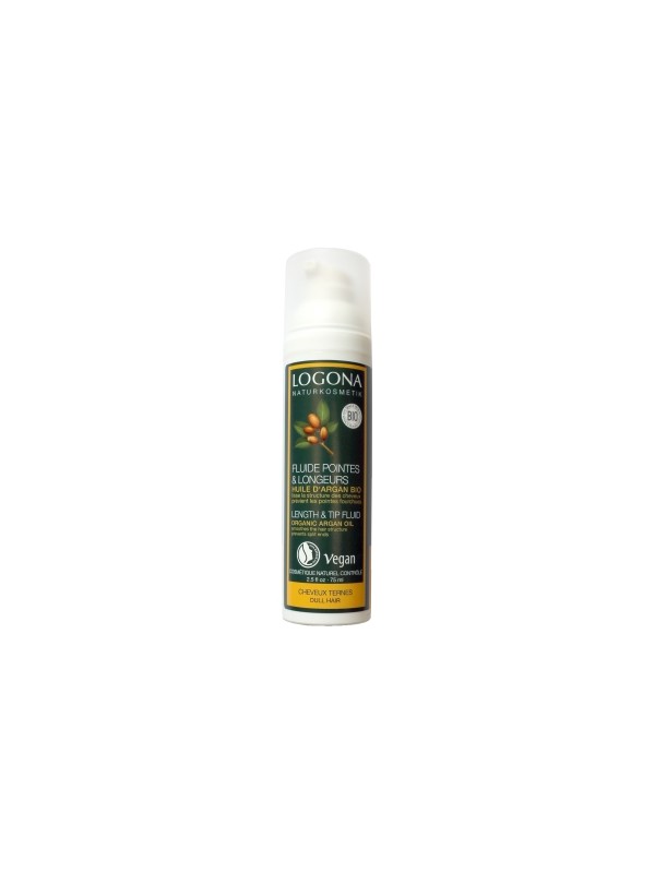 Fluide Brillance Spécial Pointes Argan 75 ml Logona Herboristerie de Paris