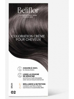Coloration Crème pour Cheveux 02 Brun Beliflor Herboristerie de Paris