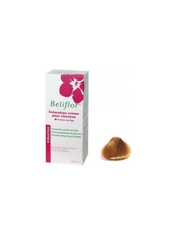 Coloration Crème pour Cheveux 18 Blond Doré Beliflor Herboristerie de Paris