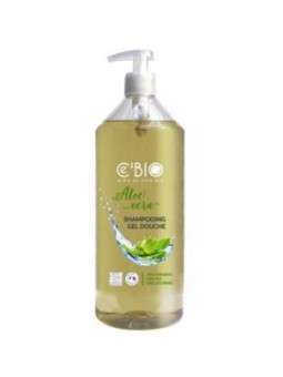 Shampooing gel douche Aloe Vera 1L C'bio Herboristerie de Paris brillance et douceur