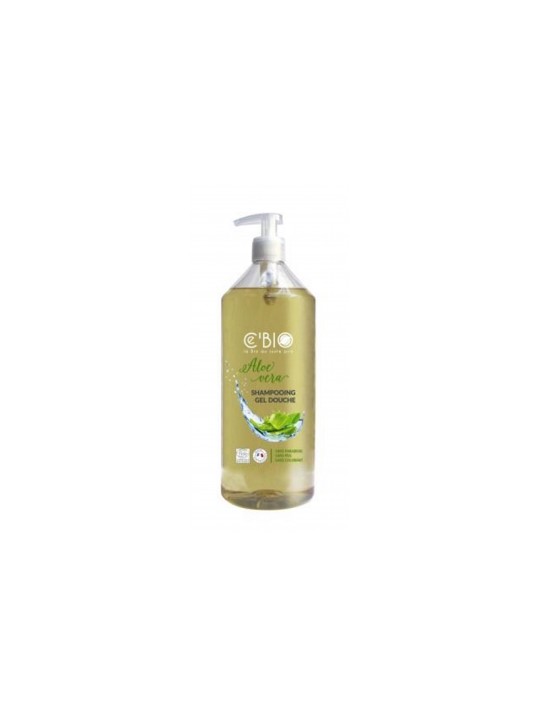 Shampooing gel douche Aloe Vera 1L C'bio Herboristerie de Paris brillance et douceur