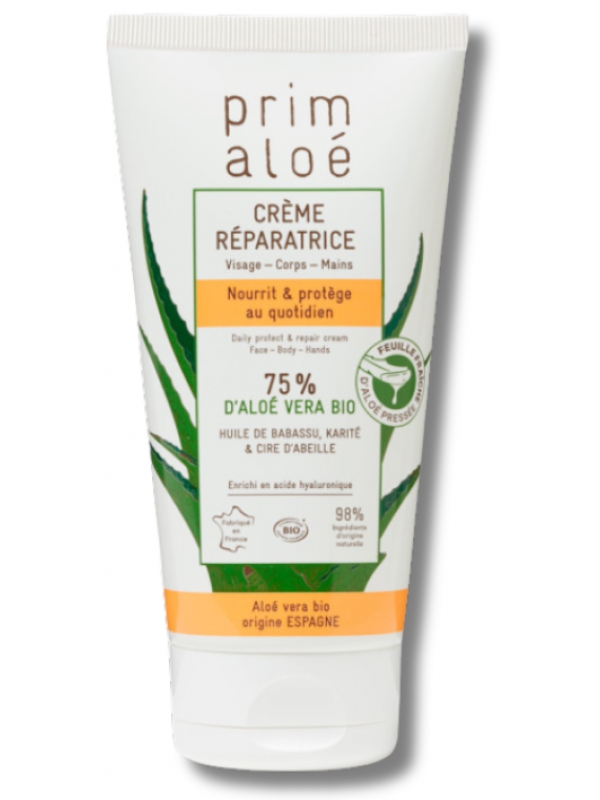 Crème Réparatrice 75% Aloé Vera 150ml Prim Aloe Herboristerie de Paris