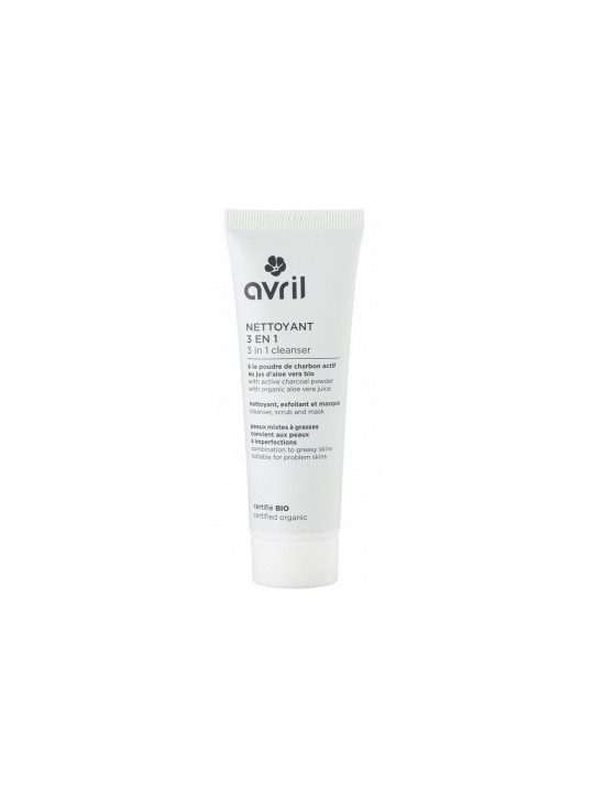 Nettoyant 3 en 1 au charbon et à l'aloe vera 50ml Avril Herboristerie de Paris