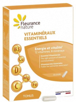 Vitaminéraux essentiels 30 gélules Fleurance Nature Herboristerie de Paris 12 vitamines et 8 minéraux
