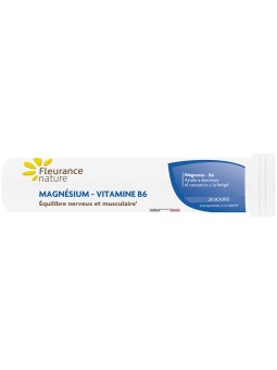 Magnésium B6 20 comprimés à croquer Fleurance Nature Herboristerie de Paris anti fatigue métabolisme énergétique normal