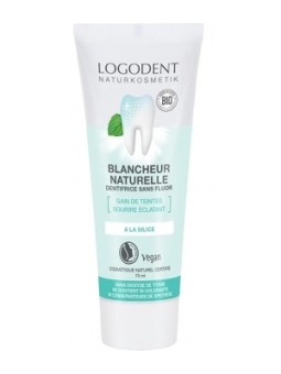 Dentifrice Blancheur naturelle Menthe et Silice 75ml Logona Herboristerie de Paris