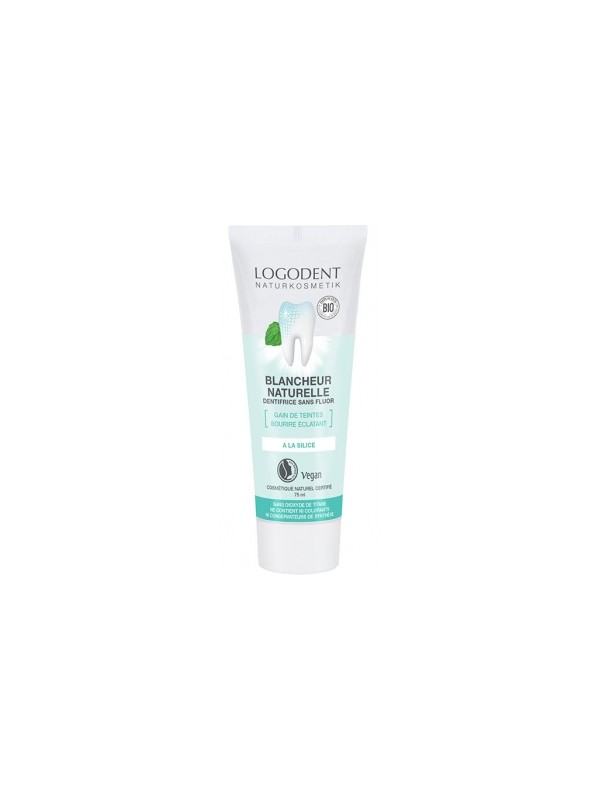 Dentifrice Blancheur naturelle Menthe et Silice 75ml Logona Herboristerie de Paris