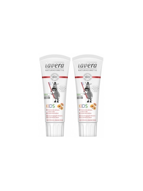 Lot de 2 dentifrice kids calendula calcium 2 x 75ml Lavera Herboristerie de Paris