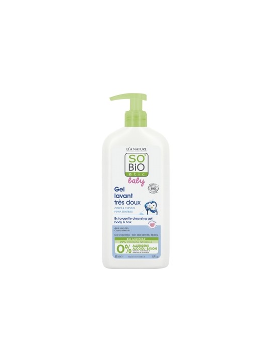 Gel Lavant très doux corps et cheveux haute tolérance 500ml So'Bio Ã©tic Herboristerie de Paris