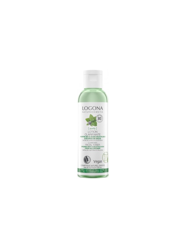 Lotion menthe bio et acide salicylique 125ml Logona Herboristerie de Paris