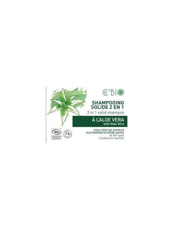 Shampooing solide 2 en 1 Aloe Vera 85g C'bio Herboristerie de Paris