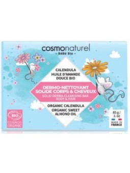 Dermo nettoyant solide corps et cheveux bébé 85g Cosmo Naturel Herboristerie de Paris