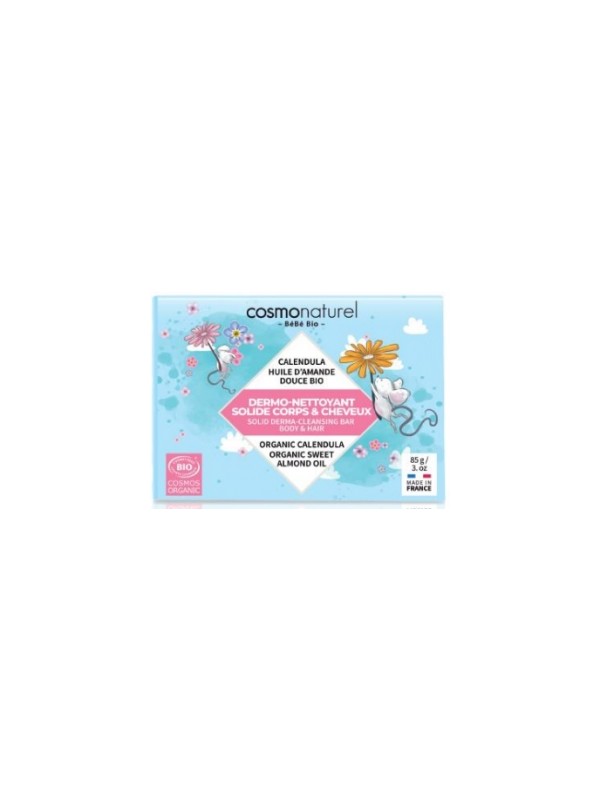 Dermo nettoyant solide corps et cheveux bébé 85g Cosmo Naturel Herboristerie de Paris