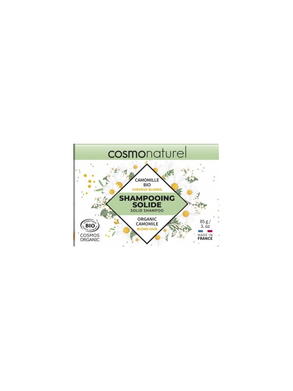 Shampoing solide cheveux blonds Camomille bio 85g Cosmo Naturel Herboristerie de Paris