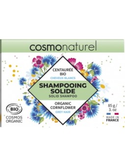 Shampoing solide cheveux blancs Centaurée bio 85g Cosmo Naturel Herboristerie de Paris