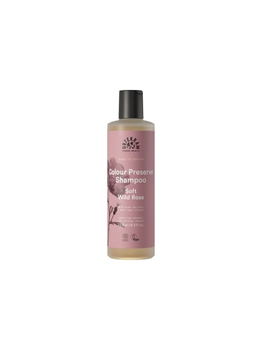 Shampoing cheveux colorés à la Rose Sauvage Soft Wild Rose 250ml Urtekram Herboristerie de Paris