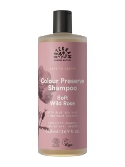 Shampoing cheveux colorés à la Rose Sauvage Soft Wild Rose 500ml Urtekram Herboristerie de Paris
