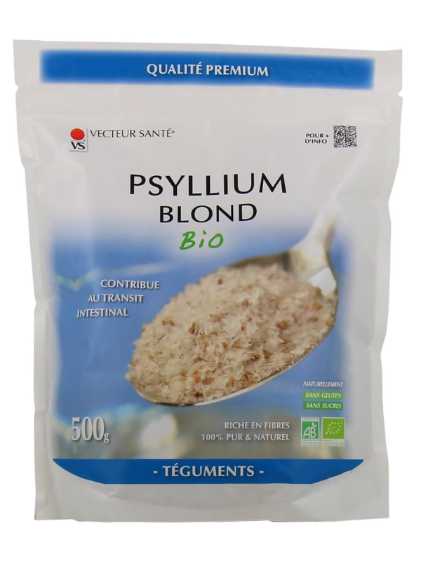 Psyllium Blond Teguments Bio Pot 500g Vecteur Sante