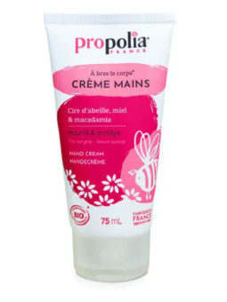 Crème Mains Bio Miel Cire d'abeille Calendula 75ml Propolia Herboristerie de Paris