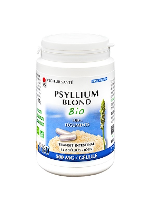 Psyllium Blond Bio 180 gélules Vecteur Sante régularité intestinale Herboristerie de paris