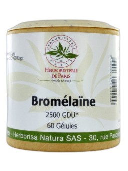 Bromélaïne 2500 GDU 320mg 60 gélules Herboristerie de Paris bromélase pour la digestion