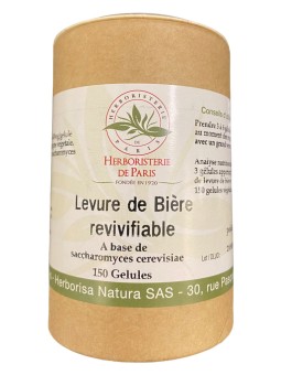 Levure de bière revivifiable 150 gélules végetales de 400 mg Herboristerie de Paris