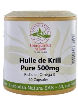 Huile de Krill 500mg 90 capsules Herboristerie de Paris cerveau coeur vision