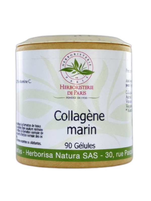 Collagène Marin 90 gélules Herboristerie de Paris manganèse vitamine C tissu conjonctif cheveux