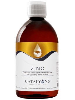 Zinc ionisé 500 ml Catalyons défenses immunitaires Herboristerie de paris