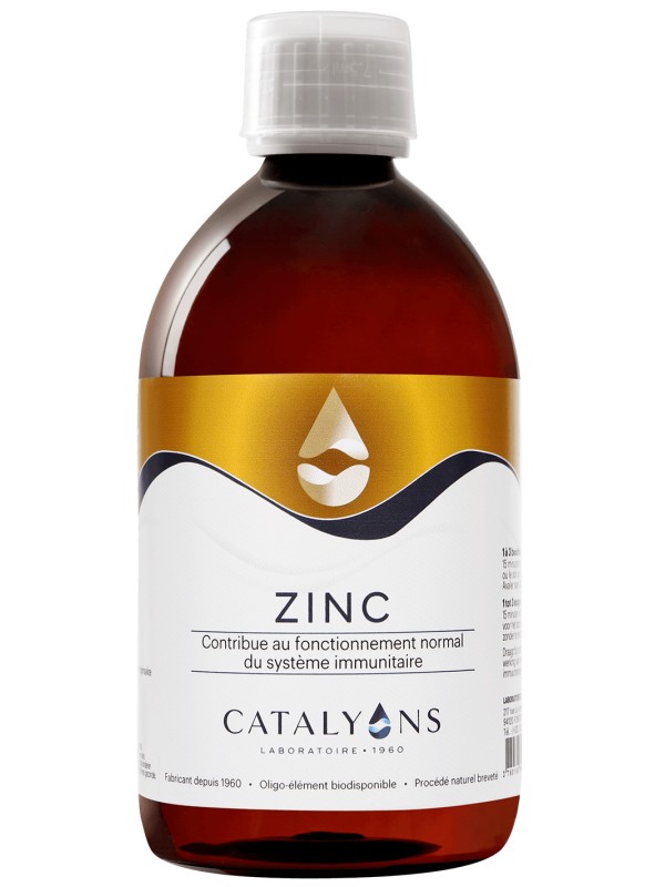 Zinc ionisé 500 ml Catalyons défenses immunitaires Herboristerie de paris
