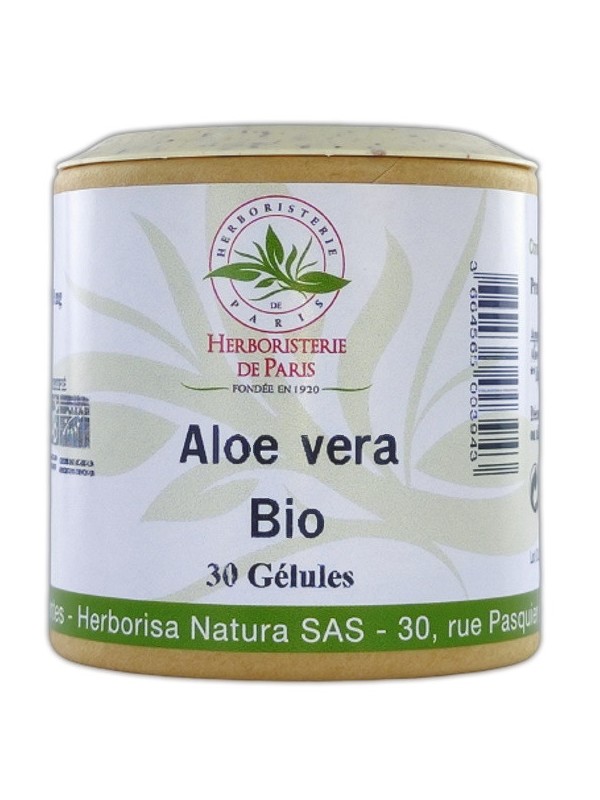Aloe Vera bio 30 gélules Herboristerie de paris digestion transit tonus aloe vera extrait pur