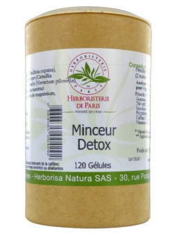 Minceur Detox 120 gélules Herboristerie de Paris gurarana thé vert piloselle spiruline vitamine B6