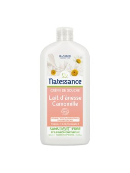 Crème de douche Lait d'ânesse Camomille Sans Sulfates 500ml Natessance Herboristerie de Paris