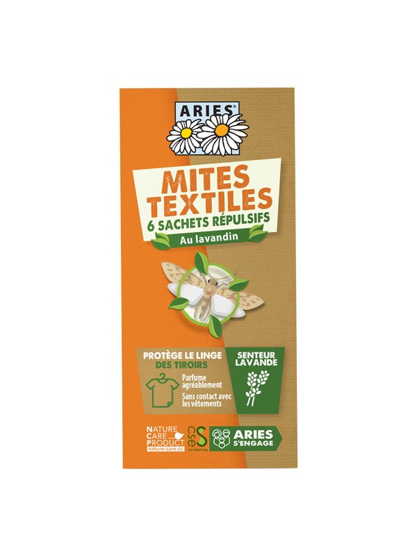 Mites Textiles sachets de protection des tiroirs 6 unités Aries