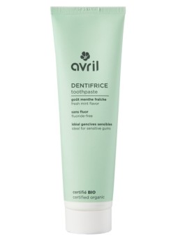 Dentifrice bio menthe fraiche sans fluor 100ml Avril Herboristerie de paris