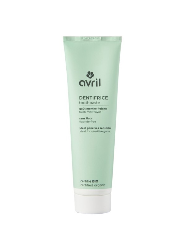 Dentifrice bio menthe fraiche sans fluor 100ml Avril Herboristerie de paris