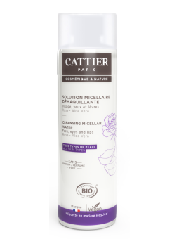 Cattier Perle d'Eau Solution Micellaire Démaquillante Rose Aloe 300ml