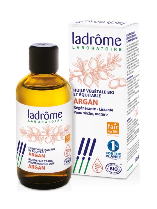 Huile végétale d'Argan régénérante et lissante 100ml Ladrome