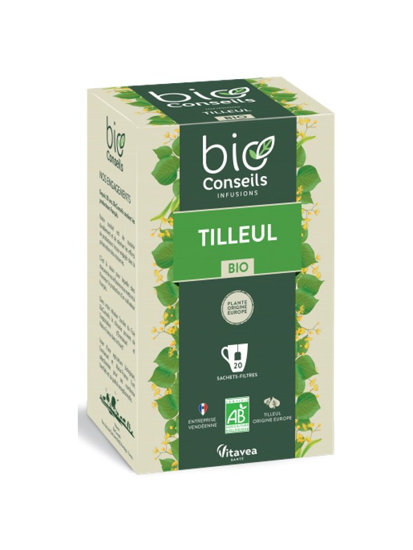 Infusion Tilleul Bio 20 sachets 20g Bio Conseils relaxation sérénité Herboristerie de paris