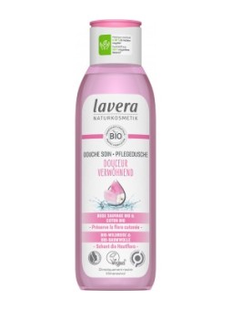 Gel Douche soin Rose sauvage bio hibiscus bio WELLNESS FEELING 200ml Lavera Herboristerie de paris