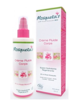 Crème fluide raffermissante, hydratante Rosafluida 200ml Mosqueta's Herboristerie de Paris