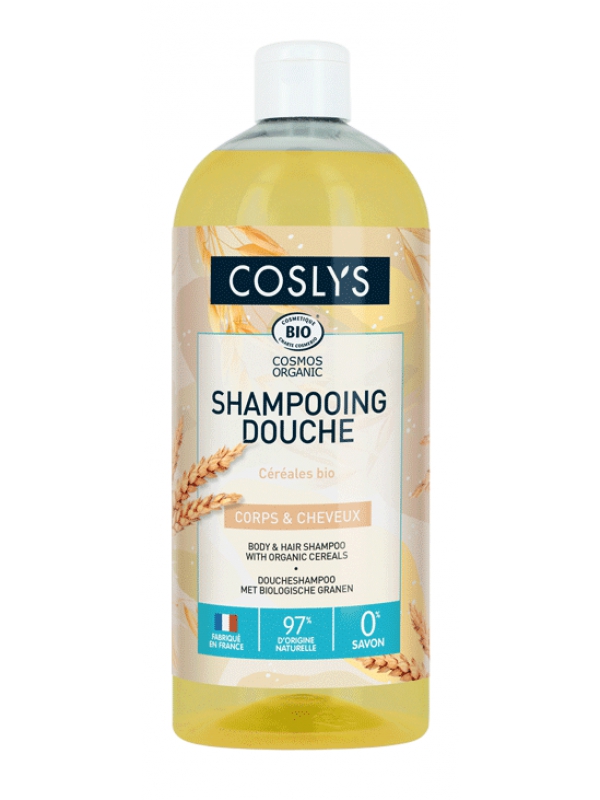 Shampoing douche aux céréales tonique et vitaminé 750ml Coslys Herboristerie de Paris