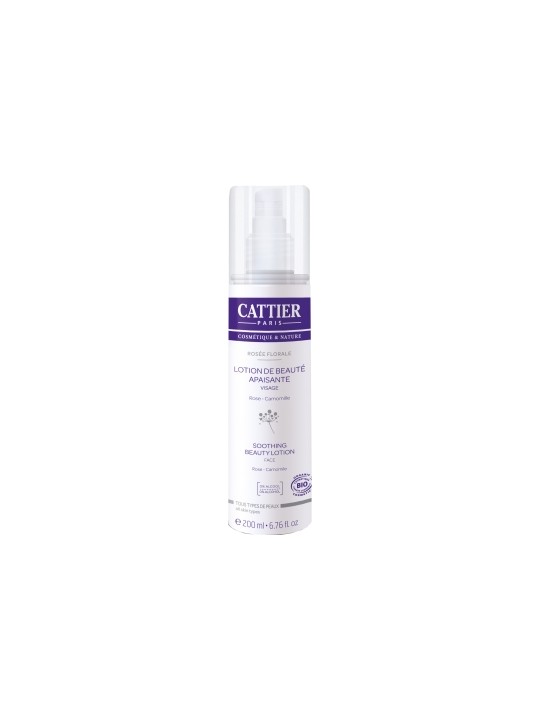 Lotion de beauté apaisante sans alcool Rosée Florale 200ml Cattier Herboristerie de Paris