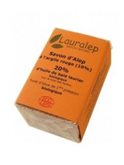 Le savon d'Alep à l'Argile Rouge 150g Lauralep Herboristerie de Paris