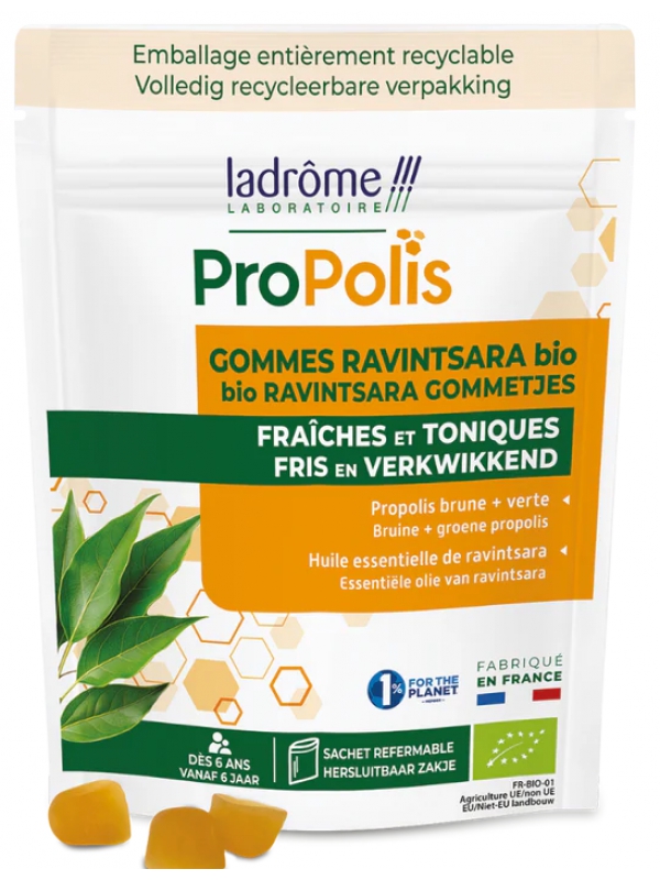 Gommes Propolis et Ravintsara 45g Ladrome Herboristerie de Paris gommes à sucer