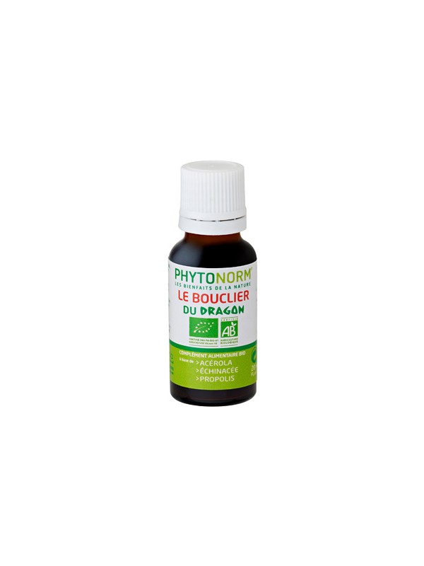 Le bouclier du dragon 100% BIO Sans HE action préventive en gouttes 20ml Phytonorm Herboristerie de Paris