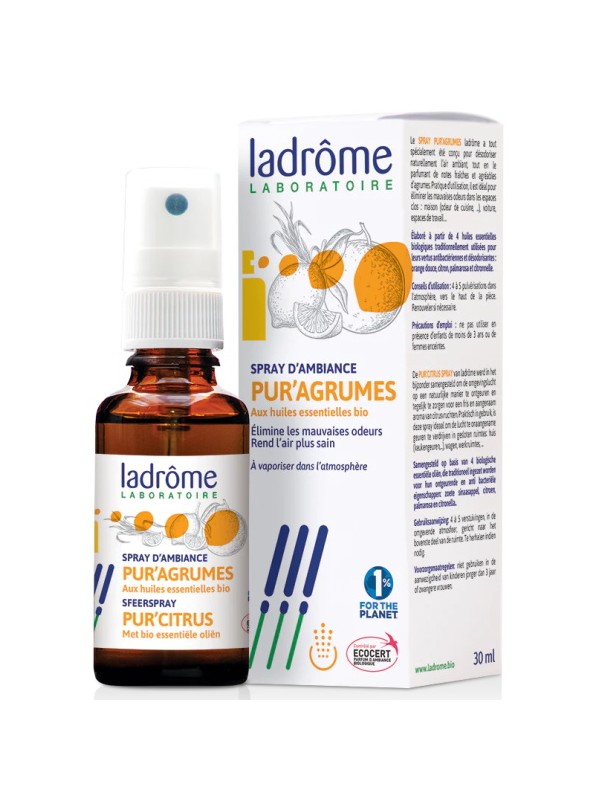 Spray pur'agrumes 100% HE 30ml Ladrome Herboristerie de Paris