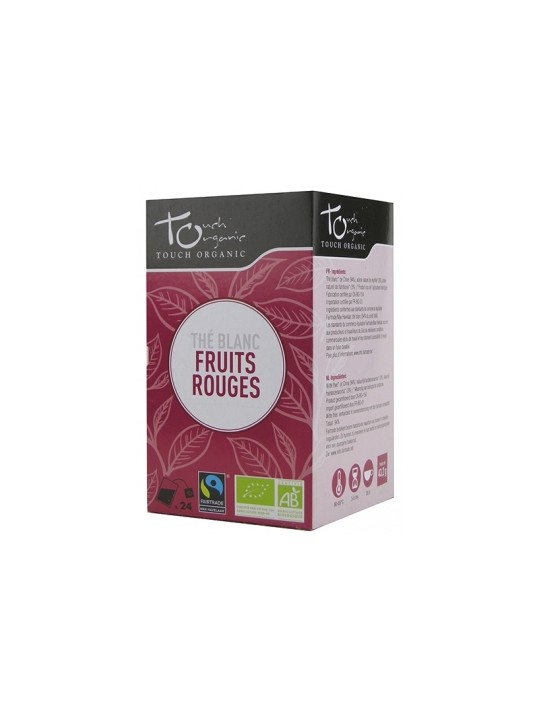 Thé blanc BIO aux fruits rouges 24 sachets 43g Touch Organic Herboristerie de Paris